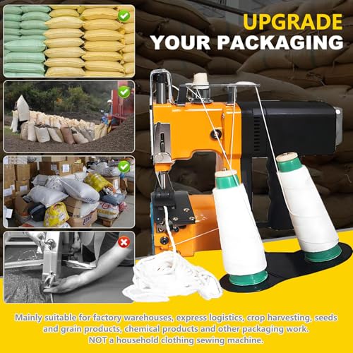 Selladora al vacío de Alimentos, máquina de Sellado térmico, conservación de Bolsas, Cierre, portátil, Doble Hilo, Mini máquina de Coser