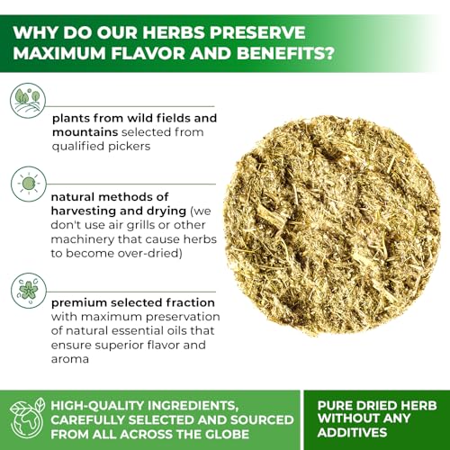 Image of 4 oz. Yarrow Herb Dried Yarrow Leaf & Flower Herbal Tea (Achillea Millefolium Tea) - 113g Herb Tea Milenrama