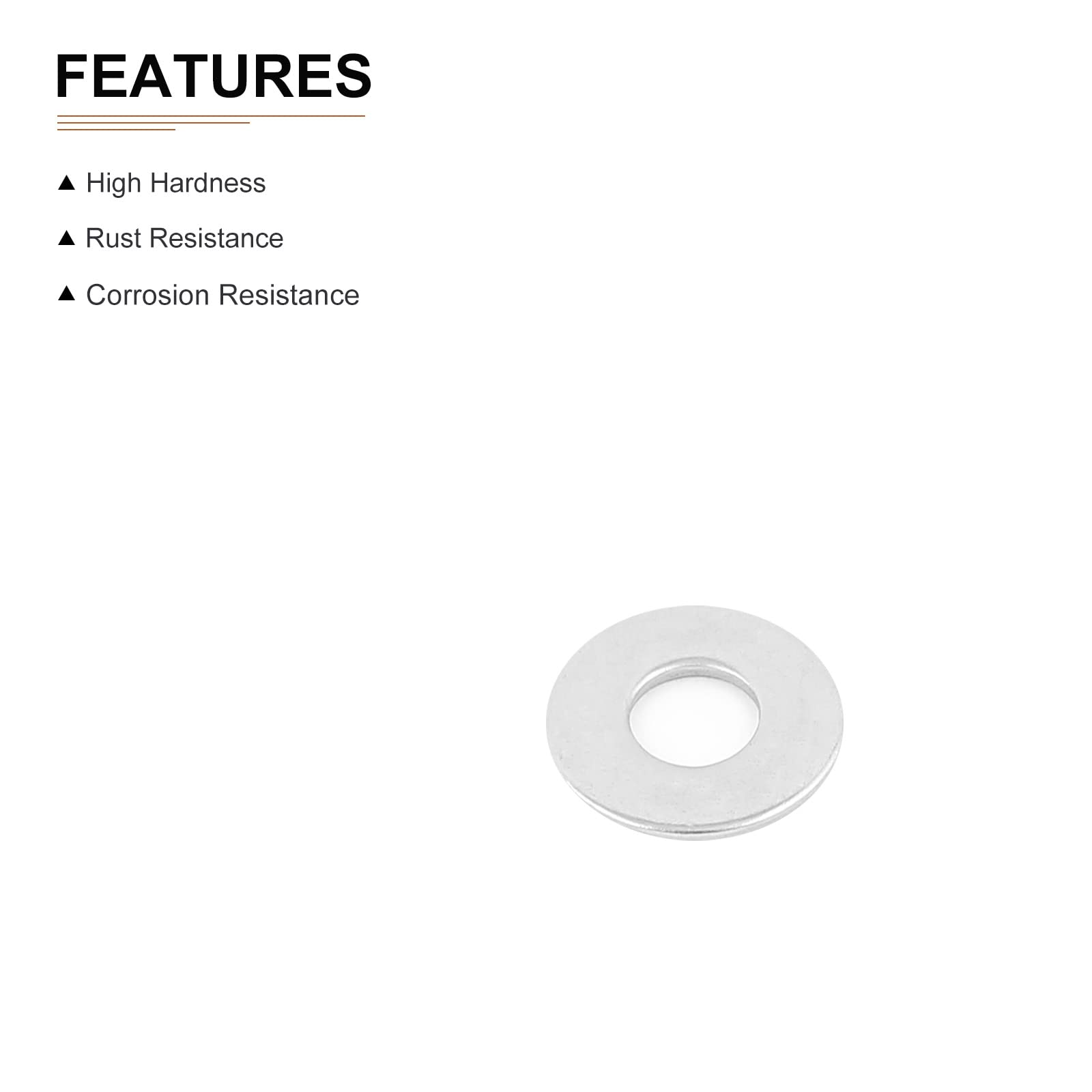 DTGN 10mmx25mmx2mm(IDxODxT) 304 Stainless Steel Flat Washers - 10Pack - Good for Industrial Machinery - Flat Ring Gaskets - Silver Tone - Image 3