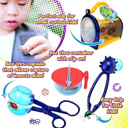 JA-RU Critter Kidz Bug Catcher Kit for Kids (1 Critter Cage Assorted) Outdoor Bug Hunting Kit for Kids, Boys and Girls. Educational Science Camping Toy Set. 5419-1p - Image 5