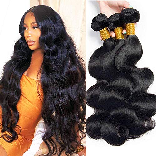 Mariska 10A Body Wave Bundles Human Hair 3 Bundles (18 20 22) Unprocessed 100% Brazilian Virgin Hair Weave Bundles Human Hair Bundles Remy Human Hair Extensions (18/20/22Inch, Body wave)
