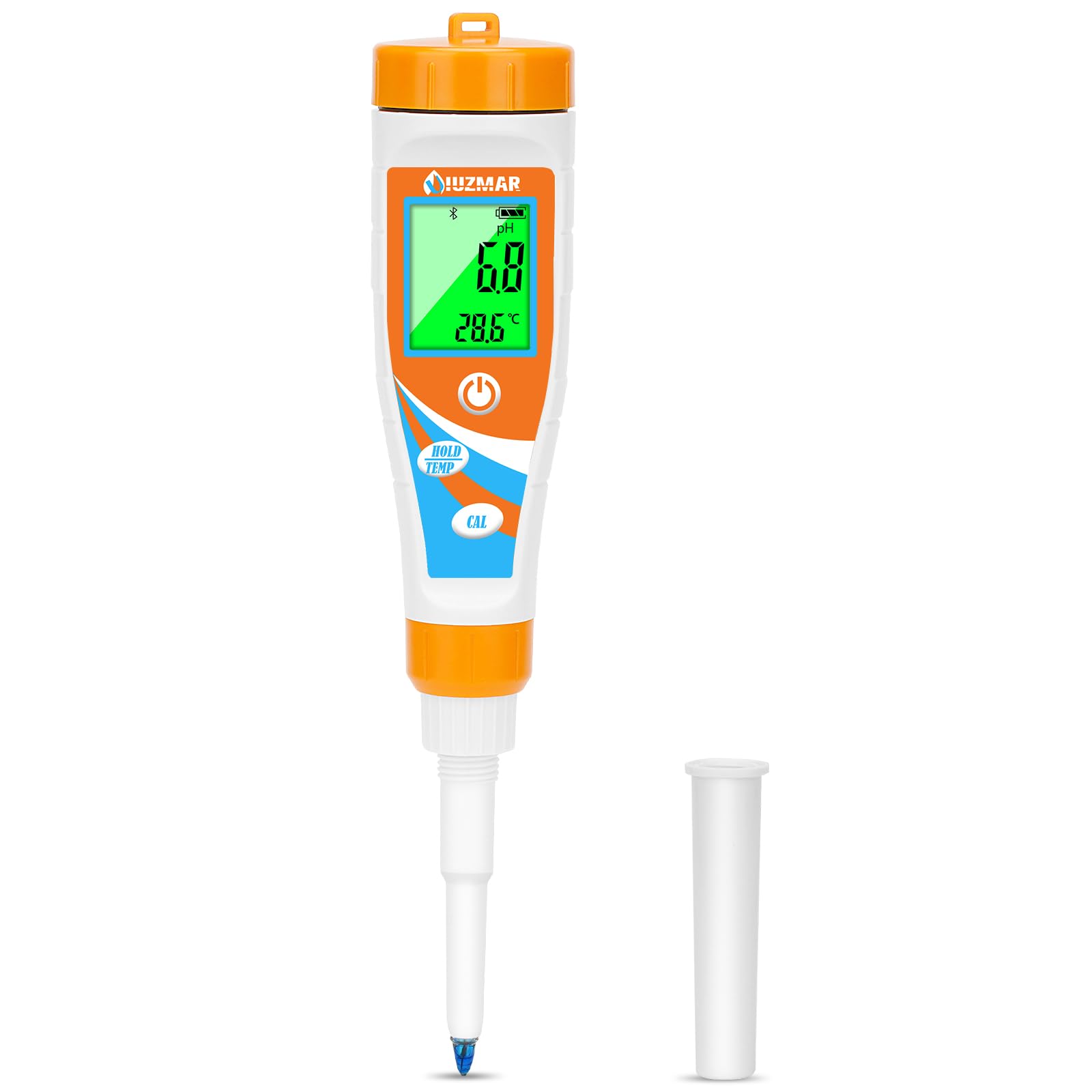 UIUZMAR pHMetro per Alimenti Intelligente, Misuratore di pH per Lievito Madre, Piaccametro per Alimenti, pH Metro per Impasti e Liquidi, Cibo, Cosmetici, Carne, Birra, Piscina, Acquario
