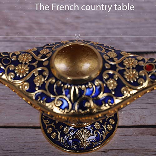 YOLANDE Metall Magische Aladdin Lampe Retro Europäischer Stil Genie Licht Lampe Metall Geschnitzte Hohle Legende Lampe… – Bild 5