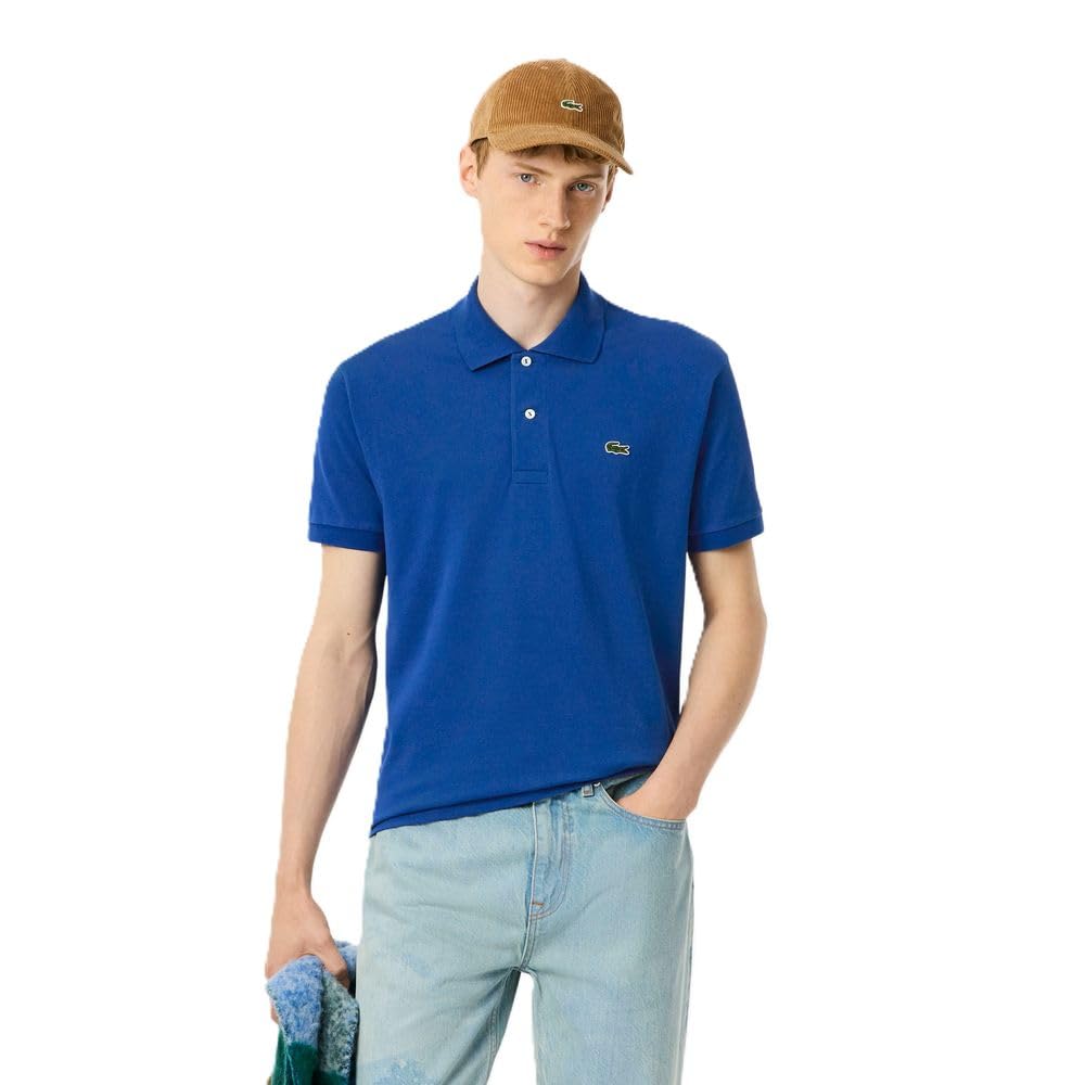 Lacoste Polo Uomo in Piquè di Cotone Maniche Corte Original Classic Fit L1212 3617074959744 - XXL Blu XXL