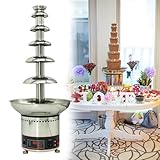 Edelstahl Elektrische Schokoladenbrunnenmaschine, langlebig und elegant für Heimpartys und Restaurants, 5 Etagen
