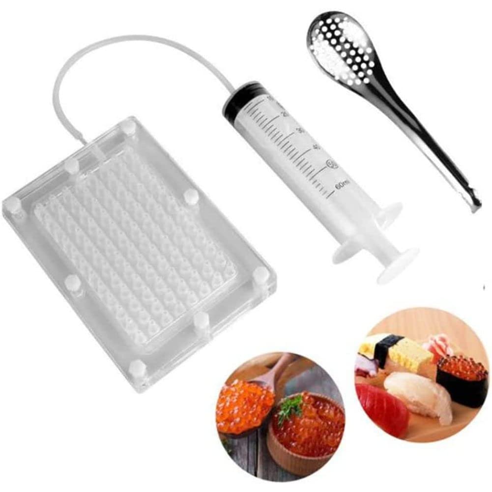 Professionale Molecolare Gastronomia Caviale Maker Gourmet Dispenser Caviale Filtro Sferificazione Contagocce con Tubo & Cucchiaio Strumenti Accessori per la Casa