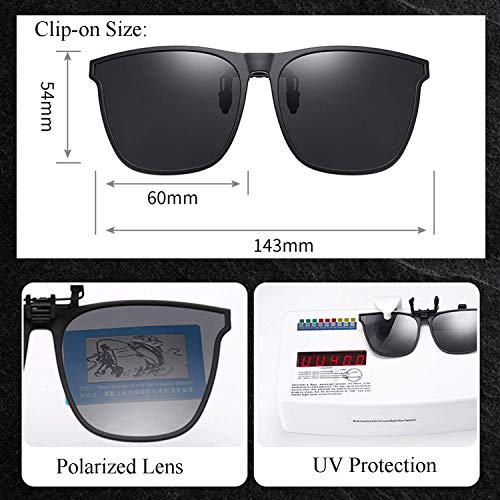 Polarized Clip On Sunglasses Oversized UV400 Anti-Glare Fishing Driving Sunglasses Over Prescription Glasses3