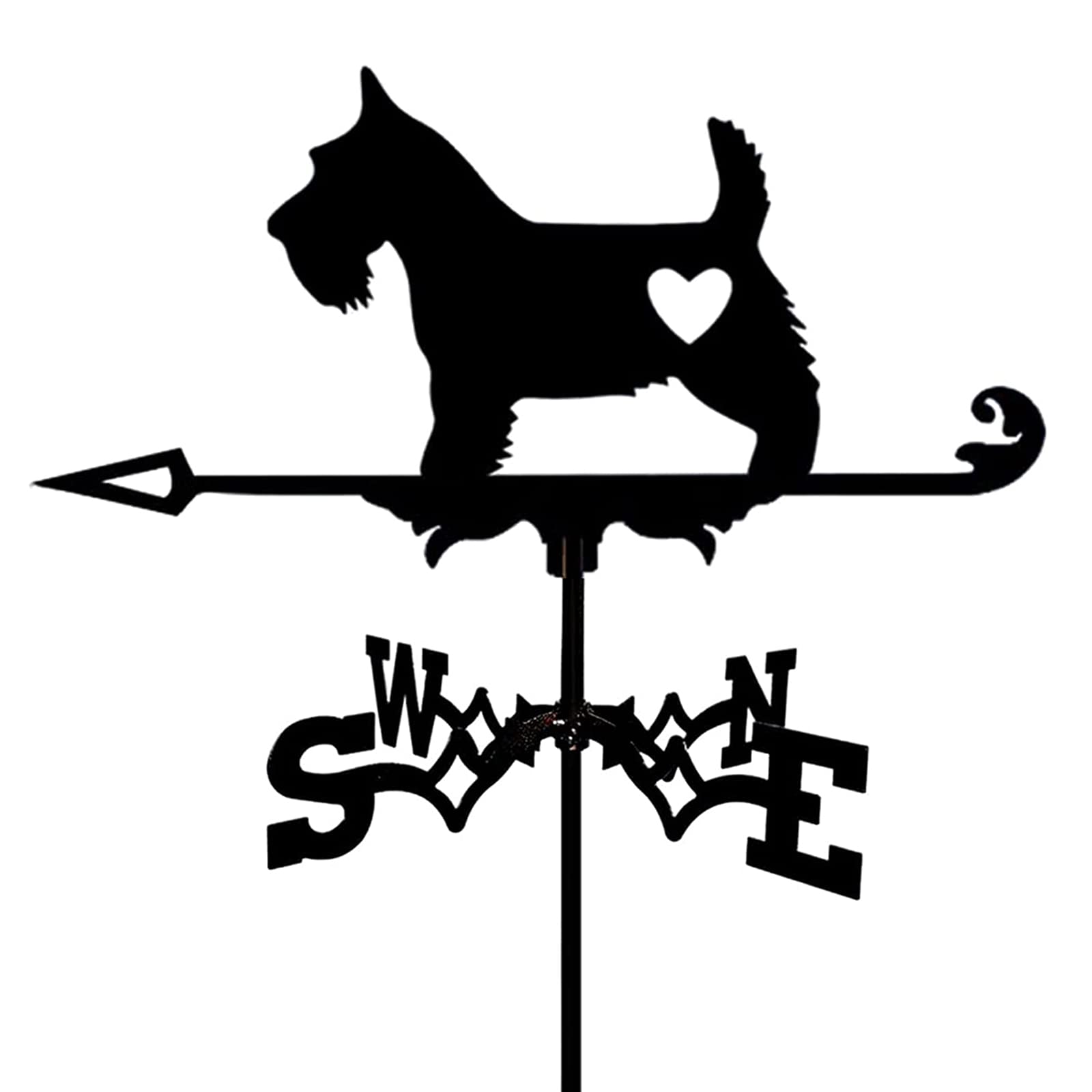 WIQUYBML Weathervane Ornament Wind Vane for Roof Direction Indicator Outdoor Farm Yard Garden/Dog/35 * 50Cm