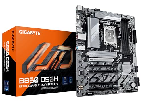Image of GIGABYTE B860 DS3H Motherboard - Supports Intel Core Ultra CPUs, 8+1+2+2 Phases VRM, up to 9066MHz DDR5, 1xPCIe 5.0 + 1xPCIe 4.0 M.2, 2.5 GbE LAN, USB 3.2 Gen 2x2