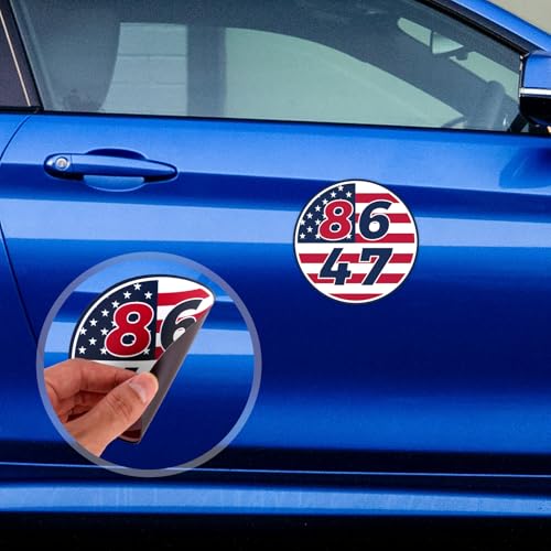 Image of 3pcs 8647 President Car Magnets, American Flag Bumper Stickers Campaign Magnetic Political Bumper Stickers for Cars, Trucks & Vehicles (Style C)