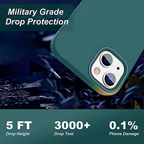 Image of LIRAMARK Liquid Silicone Soft Back Cover Case for Apple iPhone 13 Mini (5.4 Inch) (Pine Green)