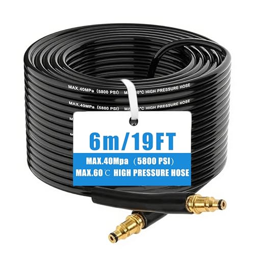 6M Pressure Washer Replacement Hose for Karcher K Series K2 K3 K4 K5 K6 K7 Extension Hose for Jet Washing with Quick Click Plug Connector for Cleaning Car Garden
