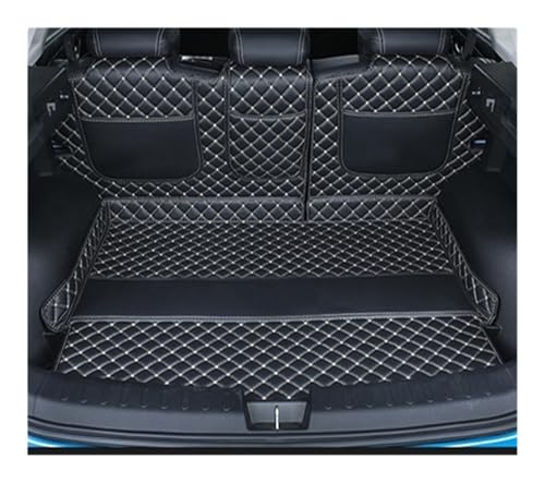 Trunk Protection mat Rear Trunk Mat Car Trunk Mats Parts Rear Boot Liner Styling Protector Tray for Haval for Jolion 2021 (Black Beige)