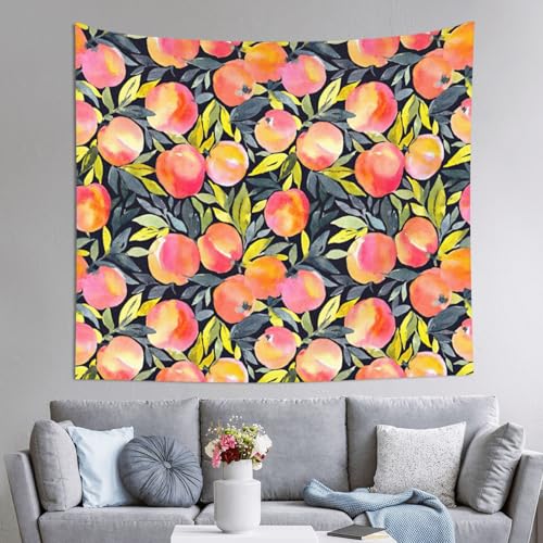 Tapiz de melocotón colorido JEJEA de 152x130 cm: la solución para paredes vacías en dormitorios
