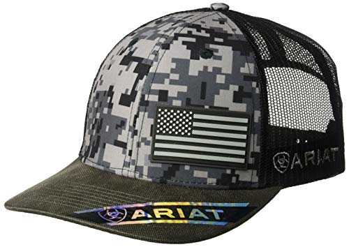 ARIAT Men's Patriot Mesh Back Rubber Flag Cap, Multi/Color, One Size