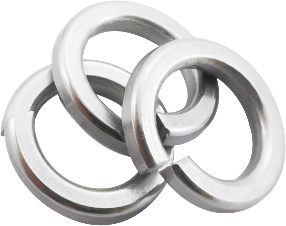 M12 Split Lock Washer,25PCS 304 Stainless Steel(18-8) Spring Lock Washers for Bolts Nuts and Screws,Silver