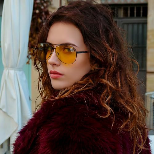 Image of ZENOTTIC Polarized Aviator Sunglasses for Men Carbon Fiber Temple Pilot Sun Glasses with Mirrored Lens UV Protection