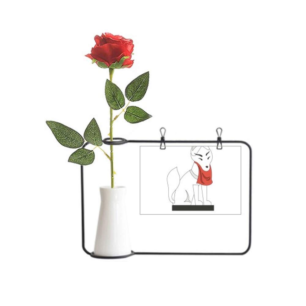 Fleurs artificielles japonaises suspendre renard poésie et douceur