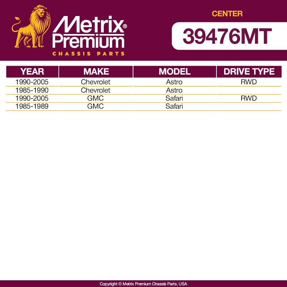 Metrix Premium Chassis Parts - Steering Drag Link Fits 1990-2005 Chevrolet Astro RWD, 1985-1990 Chevrolet Astro, 1990-2005 GMC Safari RWD, 1985-1989 GMC Safari, Replacement DS1066, Made in Europe