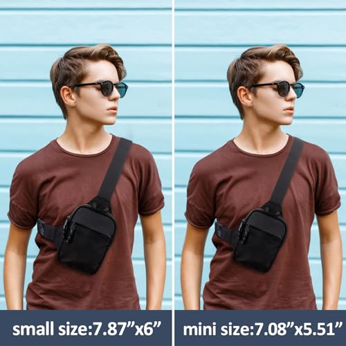 Peicees Mini Sling Bag Crossbody Chest Bag For Men Women Small Belt Purse Phone Holder For Running Workout Travel Waterproof2