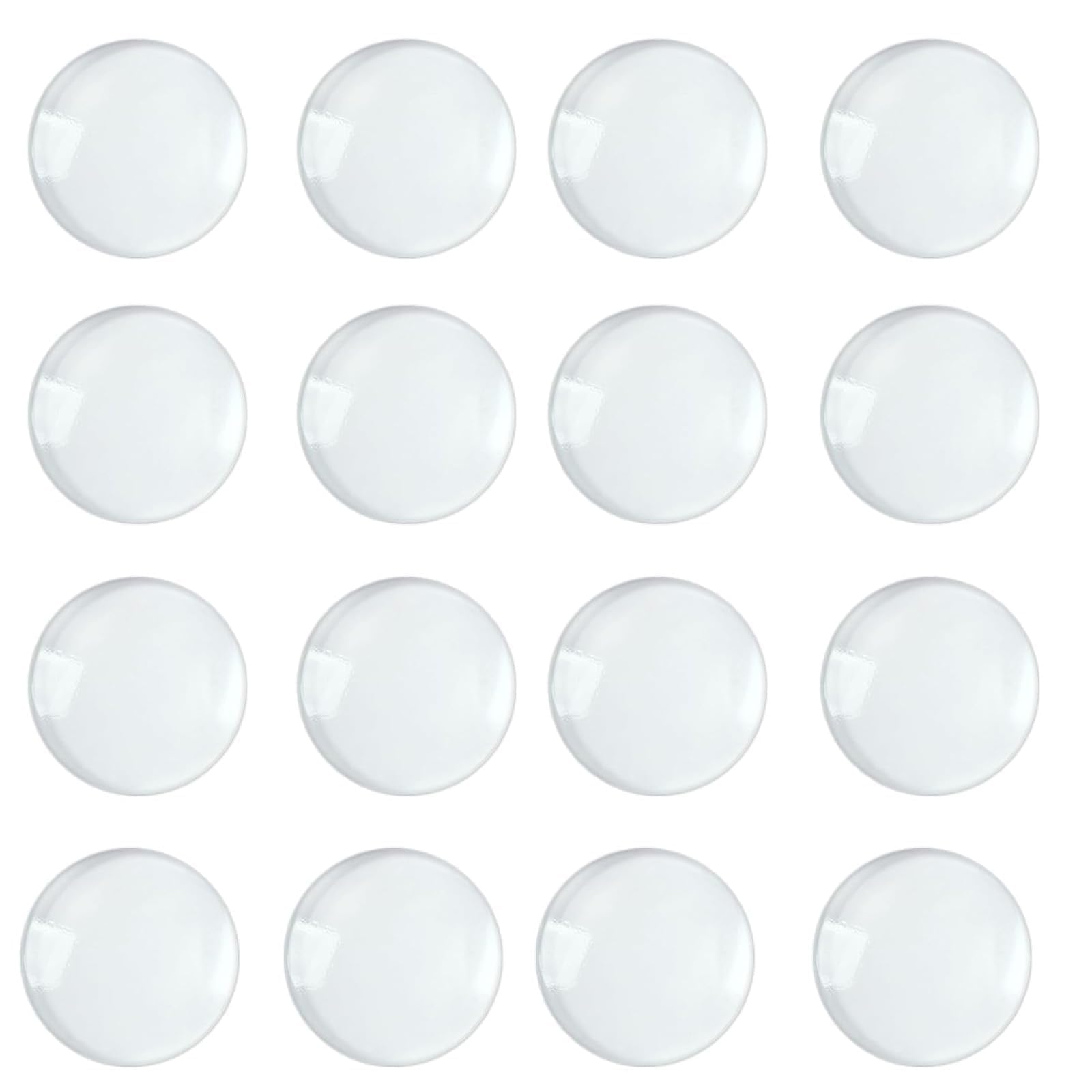 16 Pcs Clear Furniture BufferPads, Rubber Self Adhesive Round Door Handle Protectors, Glass Table Top Bumpers, Self Stick Transparent Furniture Buffer Pads for Furniture Glass Tables Door