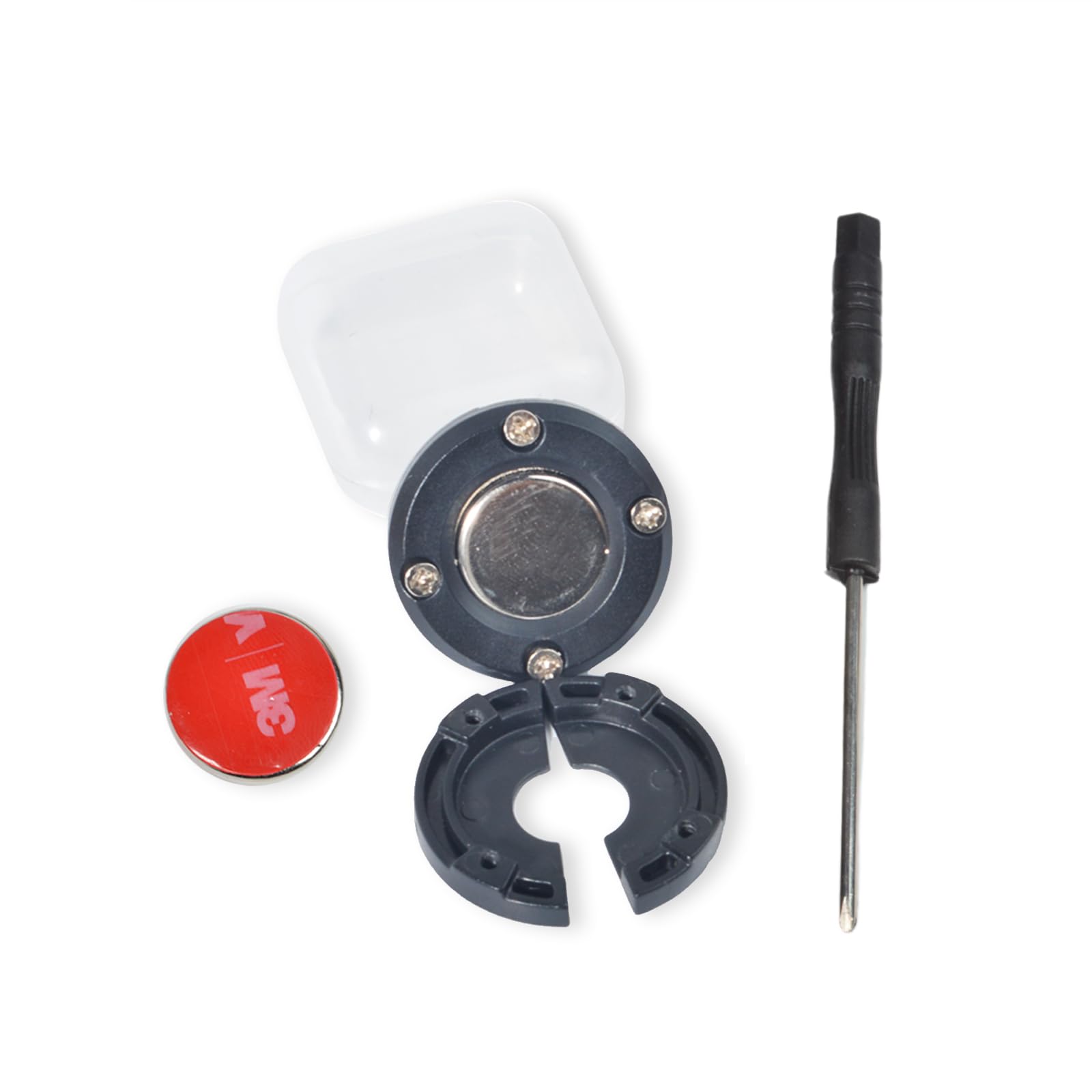 HYS Support magnétique pour Micro et Haut-Parleur de Radio Mobile Compatible pour CB/VHF/UHF Microphone pour émetteur-récepteur Radio à Deux Voies, 2 Paquets (Noir-1)