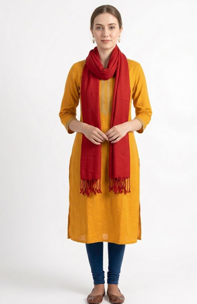 Solid Stole/Scarf for Men & Women Lightweight, Solid, Breathable, All Season, for Women or Neck Scarf-image-22