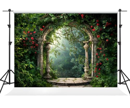 Fondo Fotográfico Verde 7x5ft para Fotografía y Fiesta miniatura 1