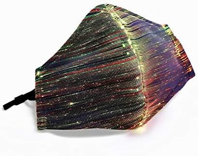 Máscara facial con luz LED, batería de 8 horas, LED más brillante, 7 colores brillantes, fibra óptica recargable por USB, Navidad, fiesta de