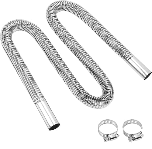 Tubo de Escape de acero Inoxidable 120cm,Calefacción de aire de Coche Diésel,25mm Manguera del Calentador de Escape,para calefacción de aire de estacionamiento diésel Cover