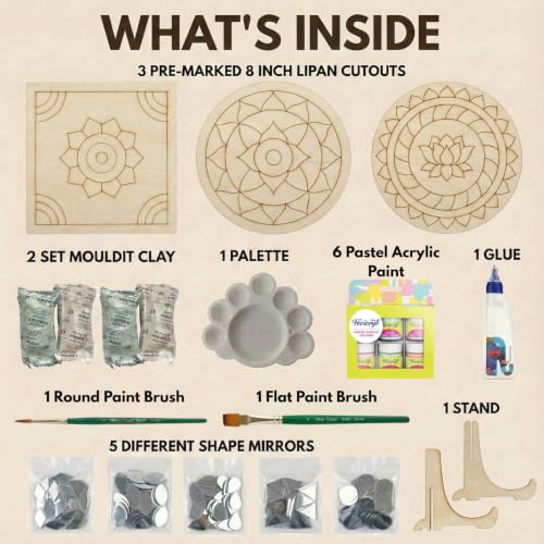 Image of ImagiVibe DIY Lippan Art Kit | Indian Folk Art & Craft Painting Actvity Kit