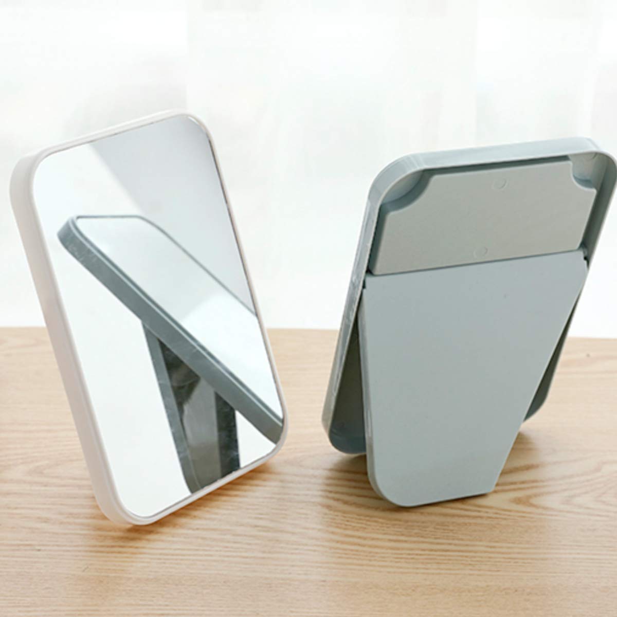 Queenly Acrylonitrile Butadiene Styrene (Abs) Makeup Mirror (Blue,1Pcs)(Framed , Rectangular, Dresser Mount) 4