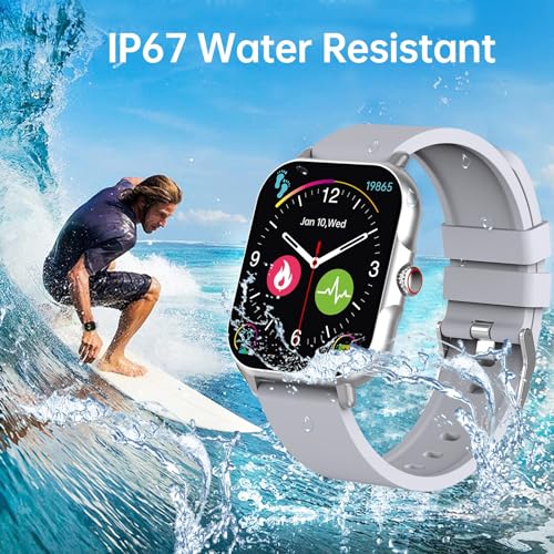 Image of SHKOD Watch1 Pro 1.83 inch HD Display Smart Watch with Bluetooth Calling, AI Voice Assistance, 100 Sports Modes IP67 Rating Fast Charging 240 * 286 Pixel High Resolution (Silver)