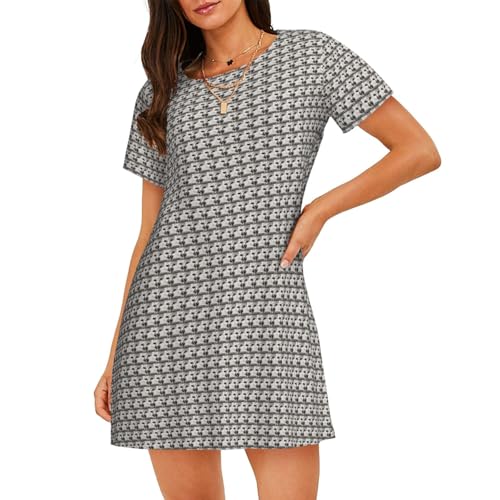 Chemise de nuit légère motif vache idéale pour vos soirées cocooning à la maison