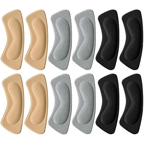 Heel Cushions for Shoes 6 Pairs Heel Grips Shoe Inserts Women and Men Heel Pads Heel Protectors Insoles Blister Prevention Foot Care Protector from Slipping Out and Rubbing Cover