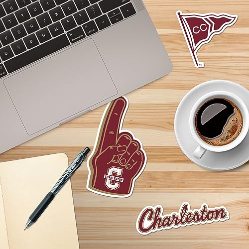 Image of College of Charleston 11ct Vinyl Large Deluxe Stickers Variety Pack - Laptop, Water Bottle, Scrapbooking, Tablet, Skateboard, Indoor /Outdoor - Set of 11