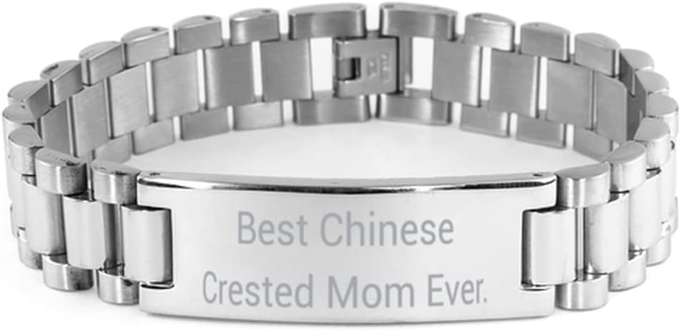 Unique Chinese Crested Dog Ladder Bracelet, Best Chinese Crested Mom Ever, Present For Pet Lovers, Joke Gifts From Friends, , Dog gifts, Cute dog gifts, Funny dog gifts, Unique dog gifts, Cool dog