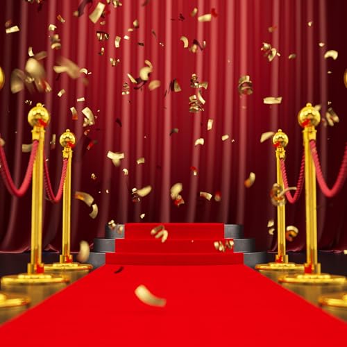 Tapete corredor rojo 4ftx10ft extra grueso antideslizante miniatura 1
