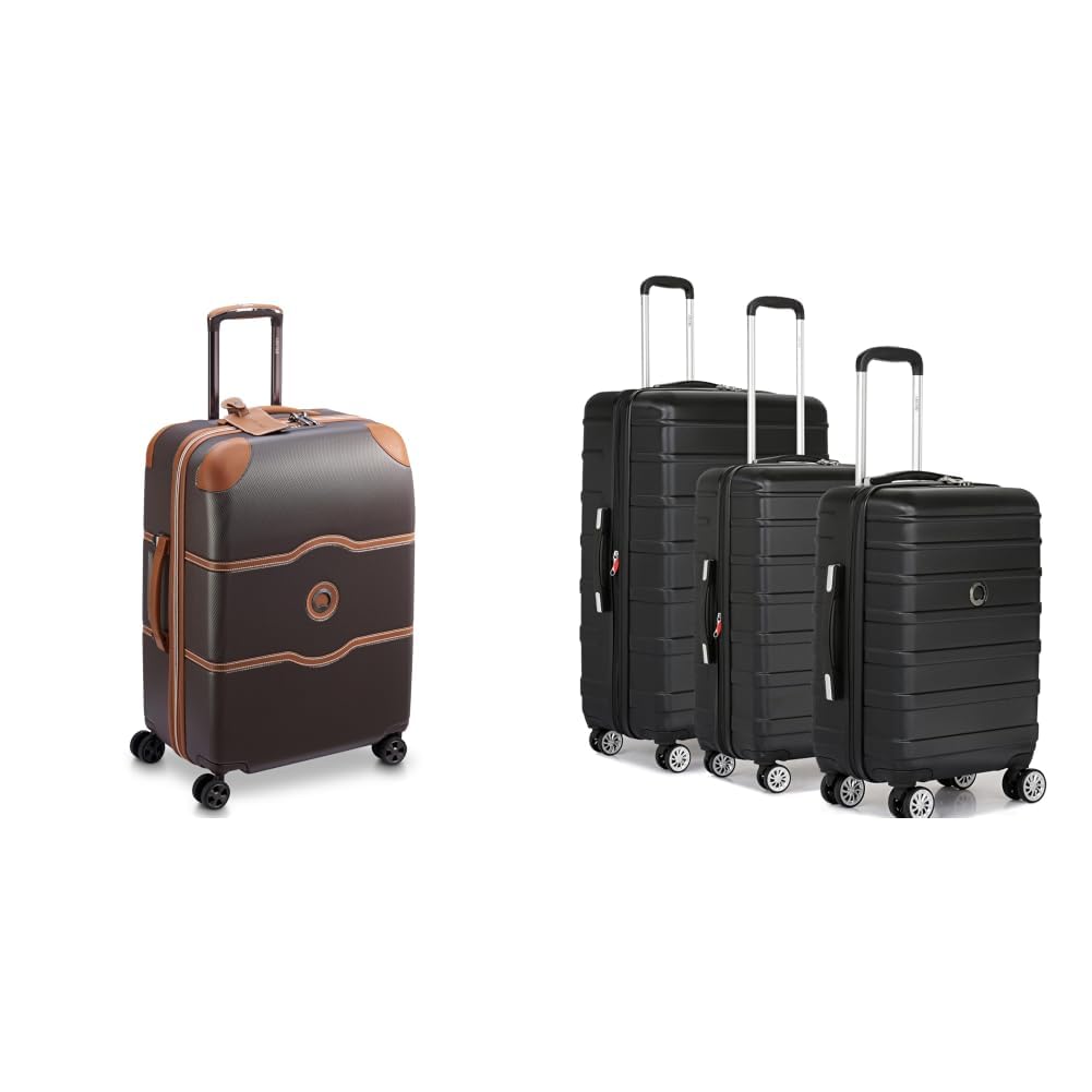 delsey paris Chatelet AIR 2.0 66 CM Medium Check -in Polycarbonate 8 Spinner Wheels Global Warranty + Margot Trolley Bags Set of 3 Cabin, Medium & Large Luggage Premium Hardside-picture-26