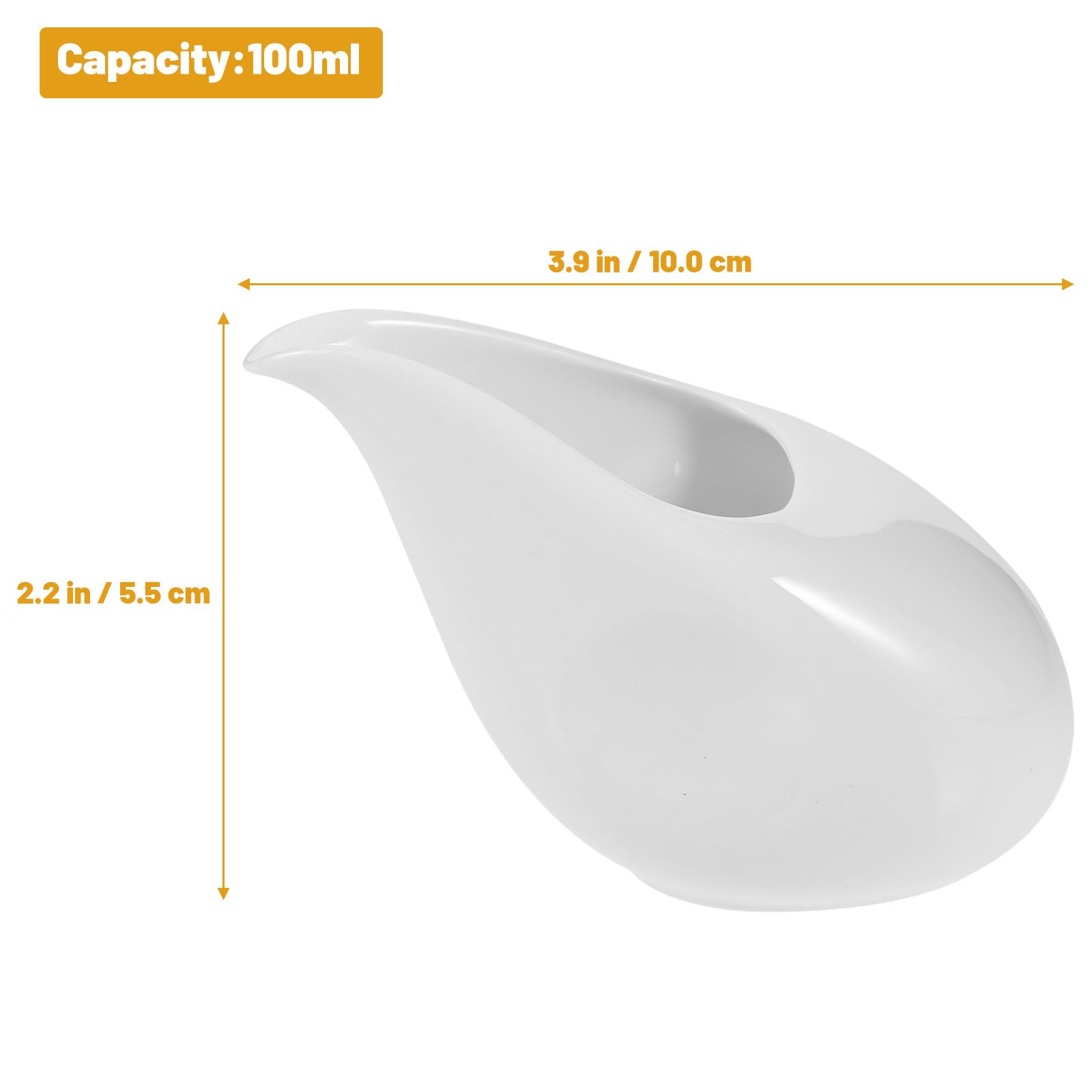 Jarra de Salsa para Mesa de Cerámica 100 Ml, Taza Dispensadora Multifuncional para Leche, Salsa y Condimentos, Diseño Compacto Adecuado para Hogar, Cafetería y Restaurante