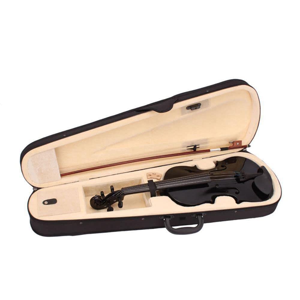 MOJARI Violín acústico de tamaño Completo, violín Principiante 4/4 violín para niños Adultos Estudiantes Principiantes violín Negro