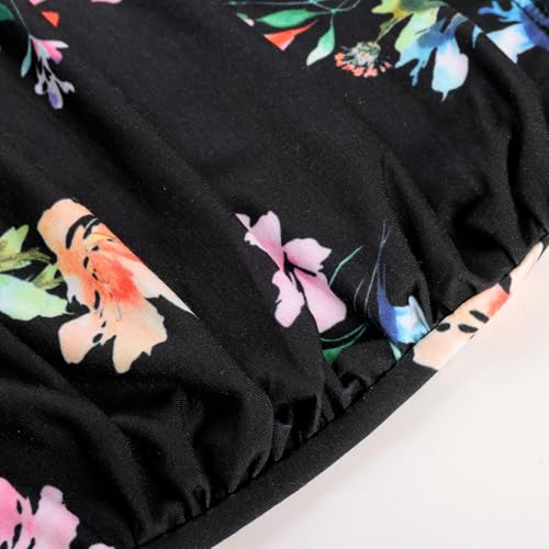 Image of GRACE KARIN Women Strapless Dress Casual Loose Ruched Long Maxi Dress with Pockets