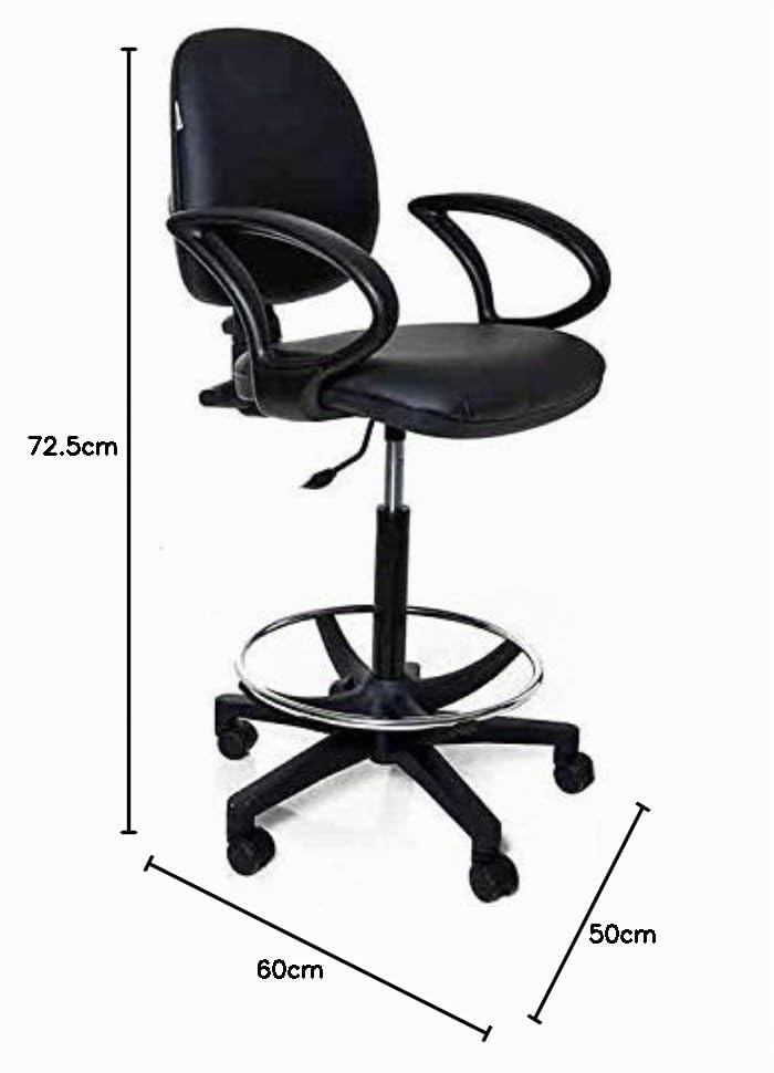 SGABELLO GIREVOLE, SEDILE E SCHIENALE CON RIVESTIMENTO, ELEVAZIONE A GAS, BASE E POGGIAPIEDI, CON PIEDINI O RUOTE, SCHIENALE REGOLABILE, CONTATTO PERMANENTE, PRODOTTO ITALIANO