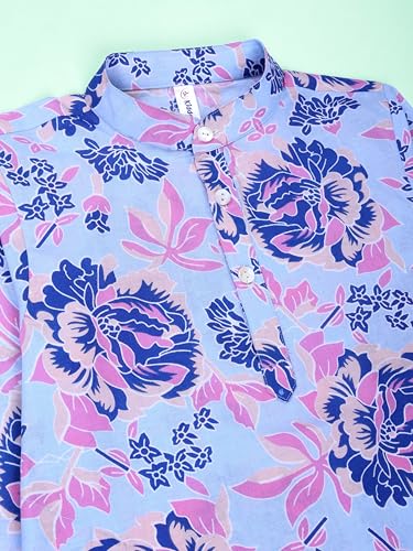 Image of KiddoPanti Boys 100% Cotton Ethnic Motif Printed Short Length Kurta