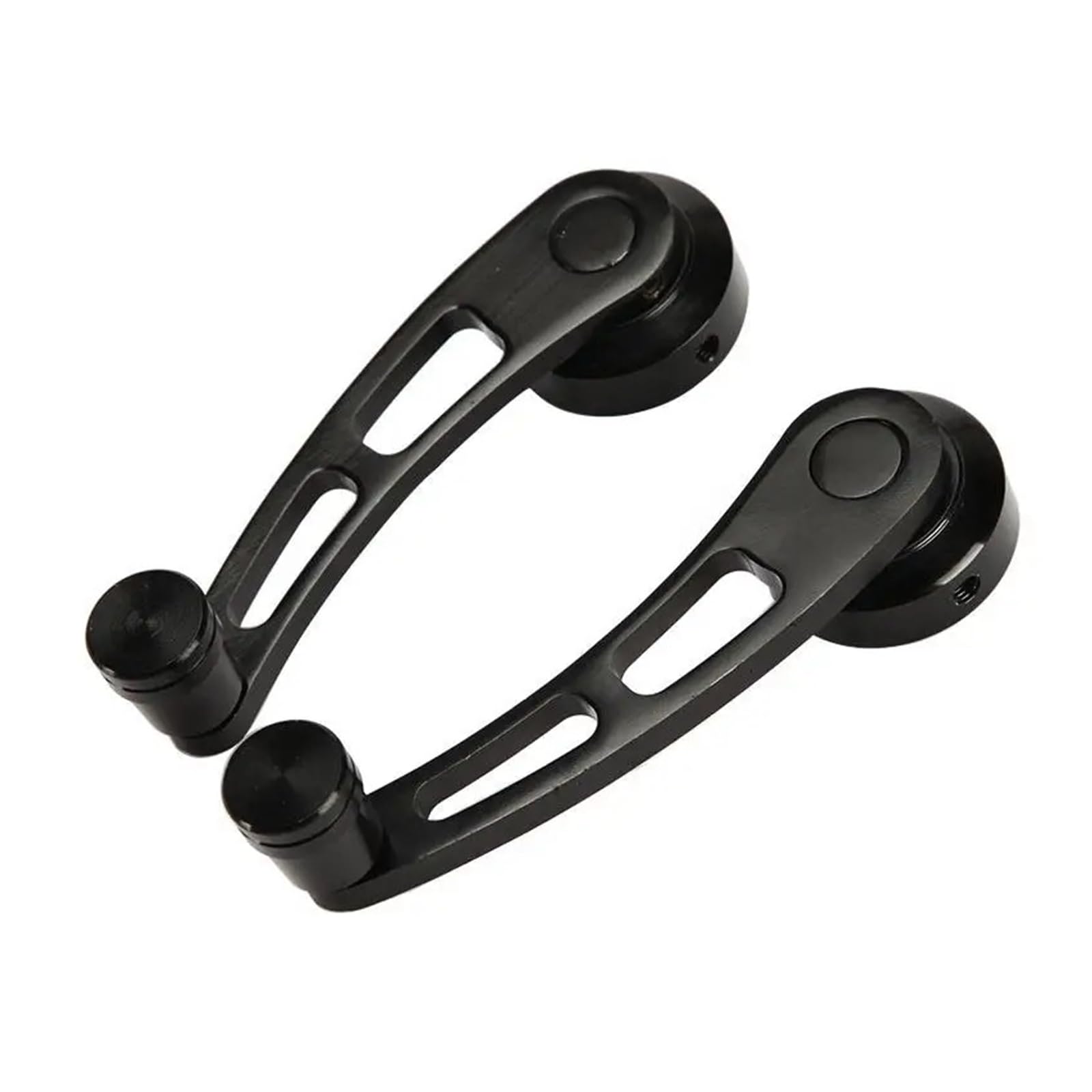 Lhdktee for 2piece Universal Car Window Rocking Handle Riser Winder Aluminum Alloy Winder Handle Crank Riser Kit Universal Replacement Balck Car Window Handle