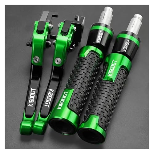 自転車 ?用于 K1600GT K 1600 GTオートバイ折りたたみブレーキクラッチレバーハンドルバーグリップエンドに最適(Green)