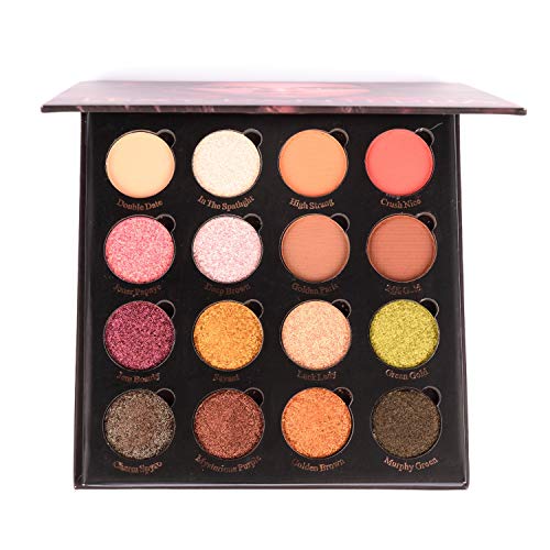 Allwon Eyeshadow Palette Shimmer Neutral Palette Nudes Warm Natural Eye Shadow (16 Colors)