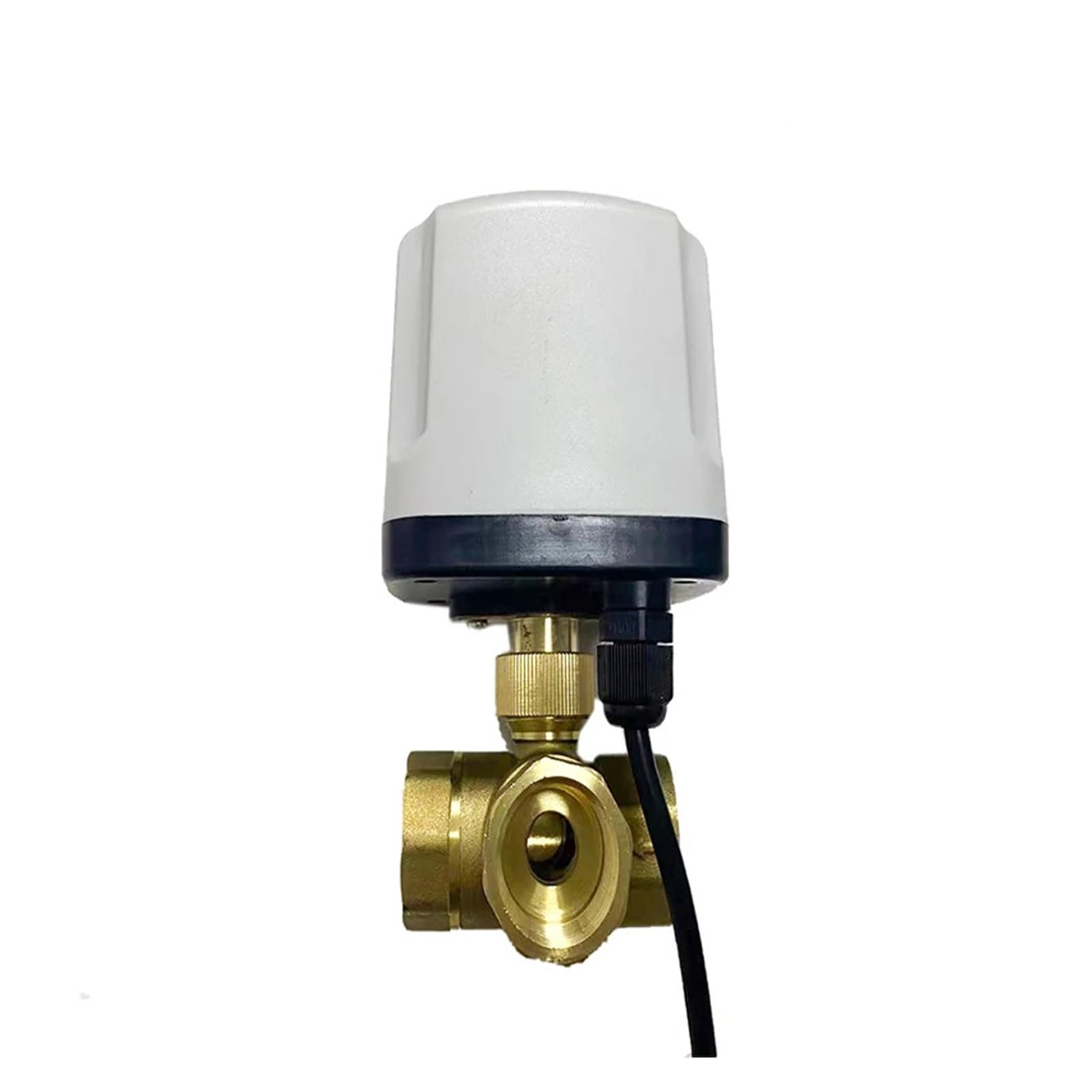 VSPPJYFG 3/4" 3-way IP65 electric ball valve 220V 12V 24V 3-wire 2 control T/L type brass ball valve(T TYPE-12VDC)