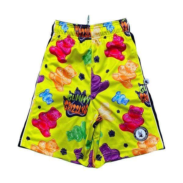 Flow Society Grizzly Gummy Boys Athletic Shorts Yellow