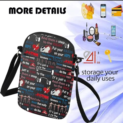 JYTAPP Horror Picture Show Crossbody Bag Let's Do The Time Warp Again Quote Gift Comedy Musical Movies Fans Gift3